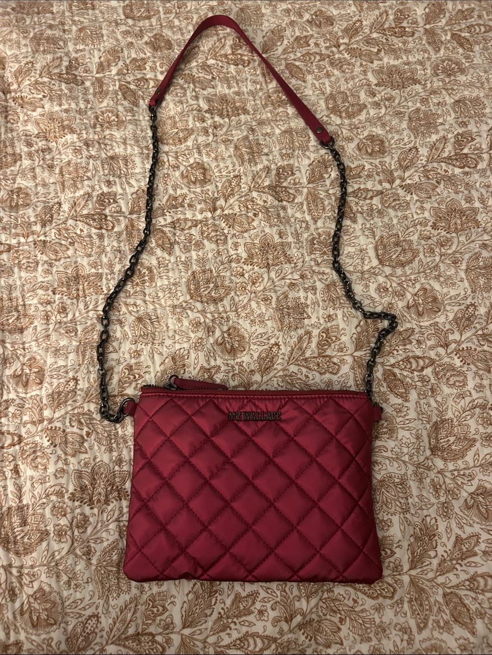 MZ Wallace Quilted Crossbody Bag - Magenta - Picture 5 of 6